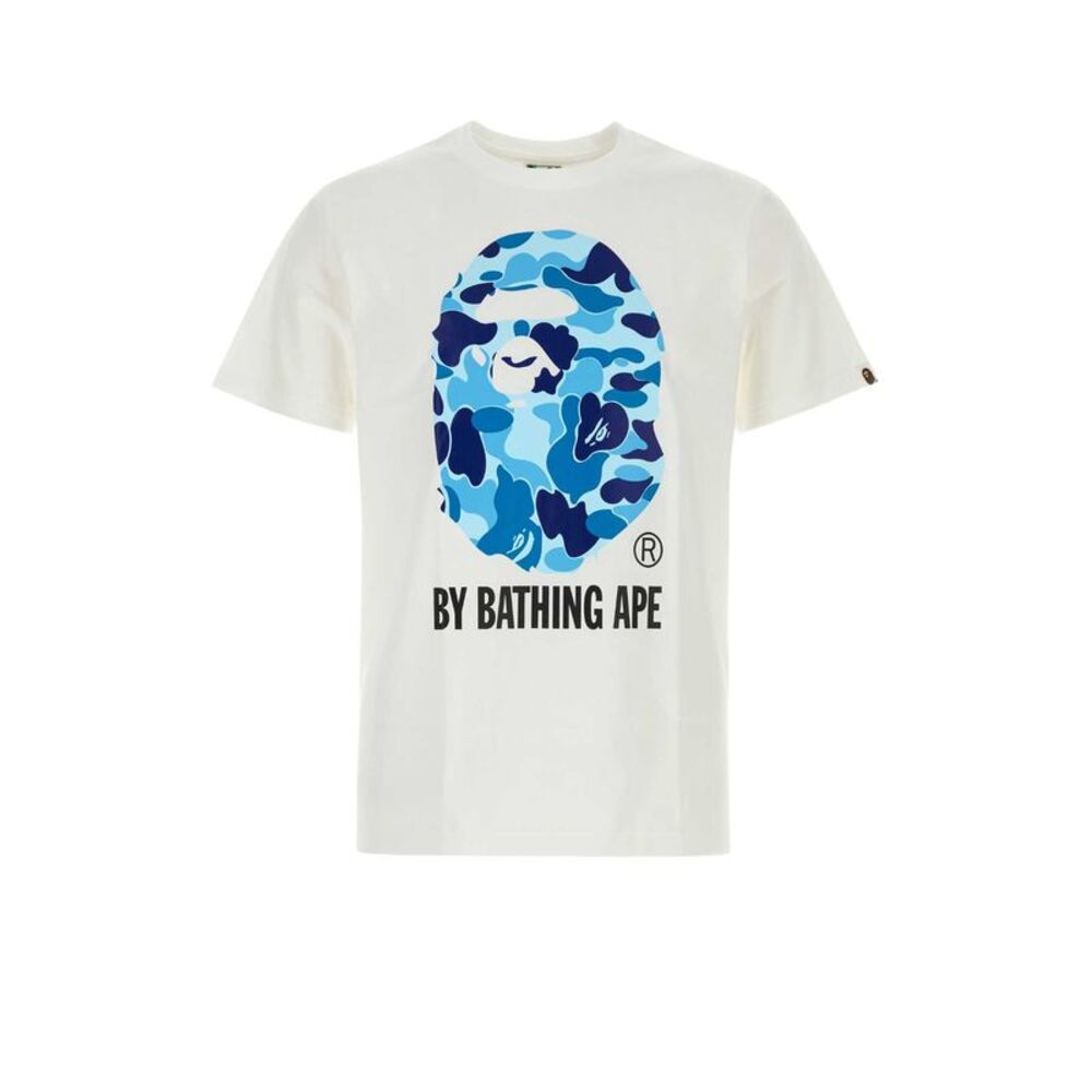 Bape Men White Cotton Abc Camo T-Shirt